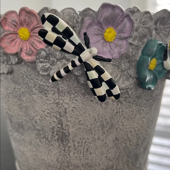 MacKenzie-Childs Maia Small Hand-Painted Resin Pot - Picture 11 of 12